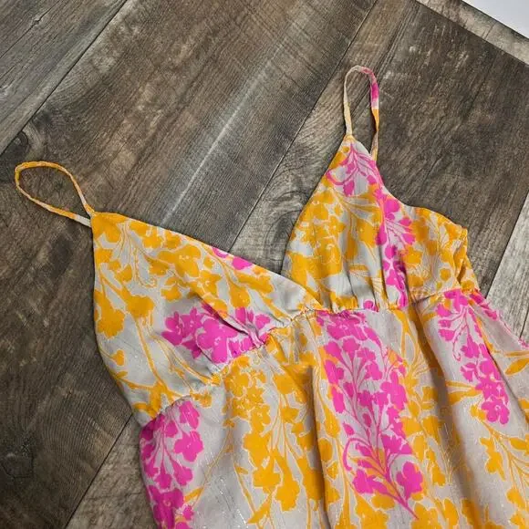 Y2K Floral Maxi Dress Cottagecore Coquette Romantic Spring Sundress Size Medium - Picture 3 of 7